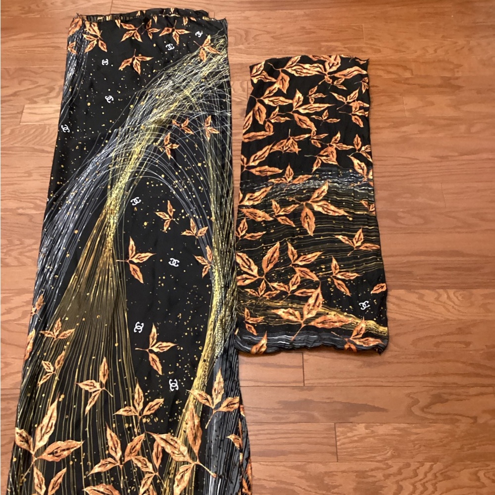 Elegant Black and Orange Kimono Caftan Dress - Picture 7 of 7
